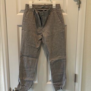 GAP Gray Trousers with Tapered Fit and Elastic Cuffs